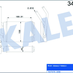 KALORİFER RADYATÖRÜ TWNG 1.2İ 93 175X152X26 OTO.-MEK. - KALE