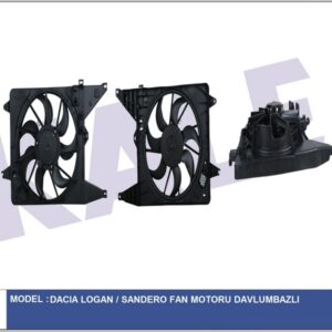 FAN MOTORU DAVLUMBAZLI KOMPLE DACIA LOGAN-SANDERO 1.5 DCİ Euro5 - KALE