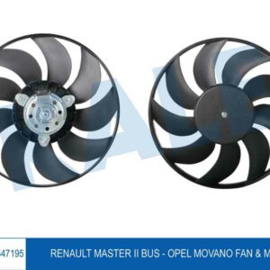 FAN MOTORU MASTER 01 MOVANO 01 1.9DCI-2.2DCI-2.5DCI KLİMASIZ - KALE