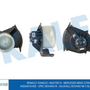 KALORİFER MOTORU KANGOO III-MERCEDES CITAN 08 MASTER III-MOVANO B 10 346990 / 346935 2720500Q0J-A4158350700-A4158350800-93197783 - KALE