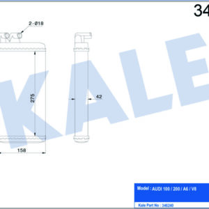 KALORİFER RADYATÖRÜ A6 94-97 MEK OTOM 273x141x32 - KALE