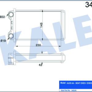 KALORİFER RADYATÖRÜ AUDI A4 00-04 - KALE