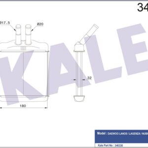 KALORİFER RADYATÖRÜ BRAZİNG DAEWOO LANOS-NUBIRA 97 - KALE