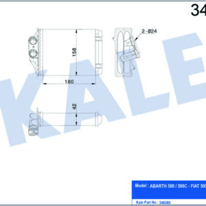 KALORİFER RADYATÖRÜ FIAT 500-500C-PANDA - KALE