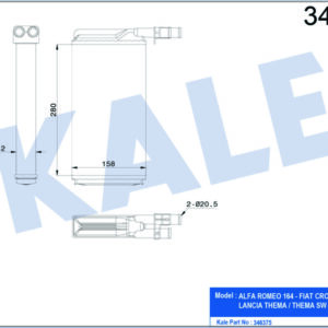 KALORİFER RADYATÖRÜ ALFA 164 87-98 CROMA 85-96 THEMA 87-94 - KALE