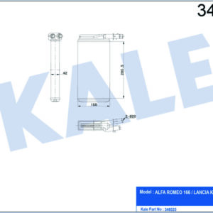 KALORİFER RADYATÖRÜ ALFA ROMEO 166 2.0-2.4-2.5-3.0-3.2 98-07 - KALE