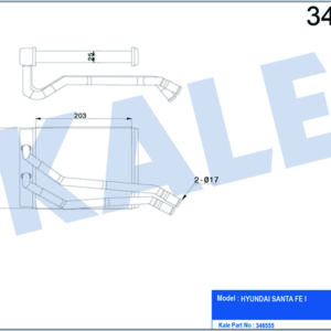 KALORİFER RDAYATÖRÜ BRAZİNG HYUNDAI SANTAFE 207x165x26 - KALE