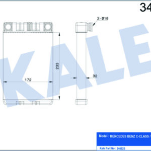 KALORIFER RADYATORU MERCEDES W203 CL203 S203 C209 A209 R230 - KALE