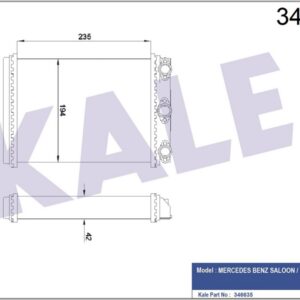 KALORIFER RADYATORU MERCEDES W124 S124 C124 - KALE