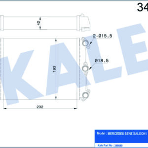 KALORIFER RADYATORU MERCEDES W123 S123 C123 - KALE