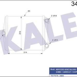 KALORIFER RADYATORU MERCEDES S-CLASS W126 85 91 - KALE