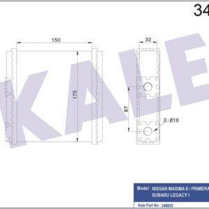 KALORİFER RADYATÖRÜ BRAZİNG NISSAN PRIMERA SUNNY OTOM/MEK 151x191x26 - KALE