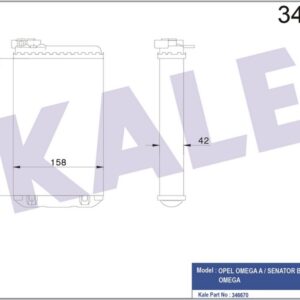 KALORİFER RADYATÖRÜ OPEL OMEGA A 239X147X36 OTO.-MEK. - KALE