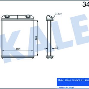 KALORİFER RADYATÖRÜ BRAZİNG LAGUNA II AC KLİMASIZ 210x184x26 - KALE