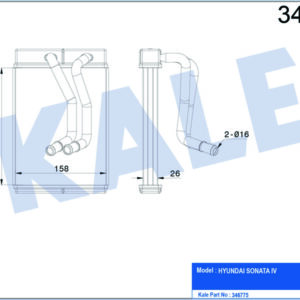 KALORİFER RADYATÖRÜ HYUNDAI SONATA IV 2.0 16V 98-04 - KALE