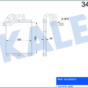 KALORİFER RADYATÖRÜ SORENTO 02 AC KLİMASIZ 195x165x18 - KALE