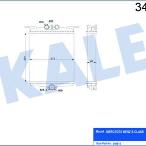 KALORIFER RADYATORU SASI NO: A133638 MERCEDES S-CLASS W140 91 98 - KALE