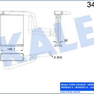 KALORİFER RADYATÖRÜ MONDEO I-II-III 93 01 195x148x42 BRAZİNG - KALE