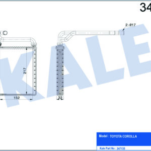 KALORİFER RADYATÖRÜ TOYOTA COROLLA 1.4 VVTI-1.6 VVTI 02-07 - KALE
