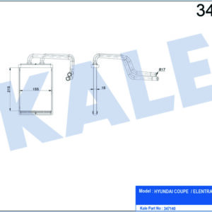 KALORİFER RDAYATÖRÜ BRAZİNG ELANTRA 210x155x26 - KALE