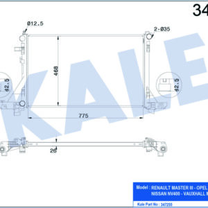 RADYATÖR MASTER III-MOVANO B 2.3DCI-CDTI 10 KLİMALI 773x469x26 mm - KALE