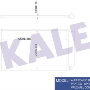 KONDANSER FIAT DOBLO 1.4 10 OPEL COMBO 12 ALFA ROMEO MITO 1.4 11 - KALE