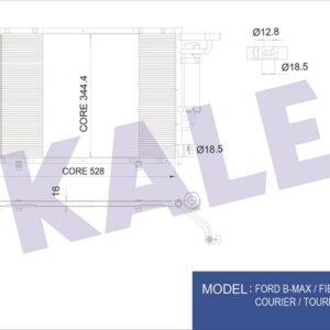 KLIMA RADYATORU KOMPLE B-MAX 12 TOURNEO COURIER C4A 14 - KALE