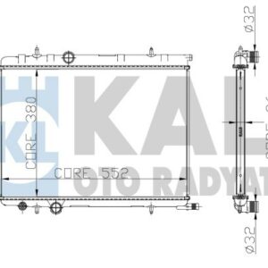 RADYATÖR 307 00 C4 04 1.4 16V-1.6 16V-PARTNER-BERLINGO 97 2.0HDI 00 AC /- MEKx562x378x27 AL/PL/BRZ - KALE