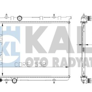 RADYATÖR 206 00 1.4İ-1.6 16V-2.0HDI 90 MEK AC KLİMASIZ 378x536x18 - KALE