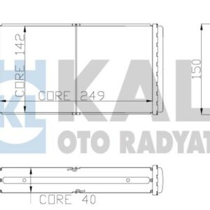 KALORİFER RADYATÖRÜ FIAT M131 DKŞ 1.6 2 SIRA CU PL - KALE