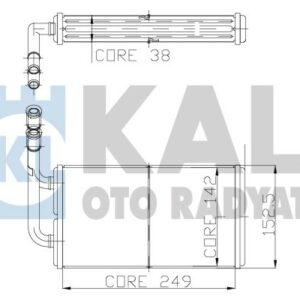 KALORIFER RADYATORU TRANSIT 2.0 2.5D 85 92 T12 T15 92 00 ALIMINYUM BRAZING - KALE