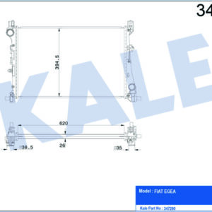 RADYATÖR FIAT EGEA 1.3-1.6 MULTİJET-1.4 AL-PL-BRZ - KALE