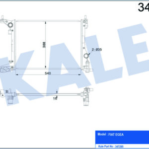 RADYATÖR FIAT EGEA 1.4 AL-PL-BRZ - KALE