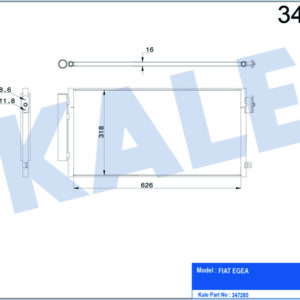KLİMA KONDENSERİ FIAT EGEA-500L 12 1.3-1.6 MULTİJET-1.4 BENZINLI AL-PL-BRZ - KALE