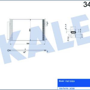 KLİMA KONDENSERİ EGEA-FIAT 500 1.4 AL-PL-BRZ 2015 - KALE