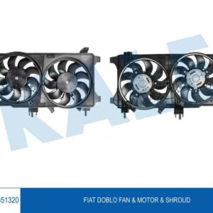 FAN MOTORU DAVLUMBAZLI FIAT DOBLO 1.3 MJET 03 1.9JTD 01 EURO IV ÇİFT MOTORLU AC KLİMALI - KALE