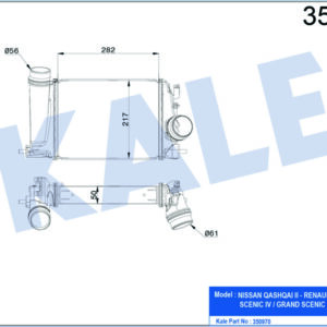 TURBO RADYATÖRÜ INTERCOOLER MGN IV GRANDTOUR 1.2 Tce 16 NISSAN QASHQAI 1.2 DIG-T - KALE