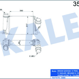 TURBO RADYATÖRÜ INTERCOOLER MGN IV 1.6 DCİ AL-PL-BRZ QASHQAI 1.6 DCİ - KALE