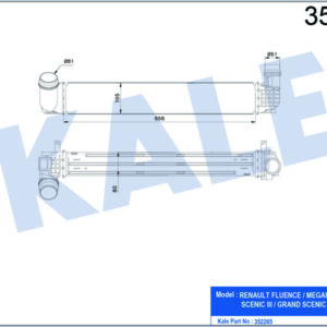 İNTERCOOLER FLUENCE-MEGANE III-MEGANE CC-SCENIC III-GRAND SCENIC III 1.6-1.9DCI 08 - KALE