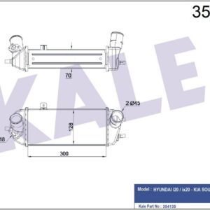 INTERCOOLER HYUNDAI i20-ix20-KIA SOUL-VENGA INTERCOOLER - KALE