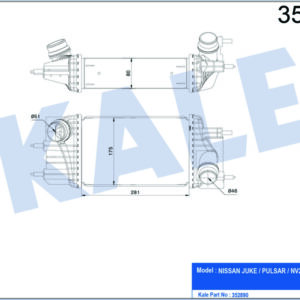 INTERCOOLER NISSAN JUKE 1.5dcı 2010 PULSAR 1.5dcı 2014 NV200 1.5dcı 2010 TURBO RADYATÖRÜ - KALE