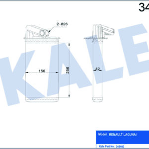 KALORİFER RADYATÖRÜ LAGUNA I 1.8I-1.9 DCI-2.0I 94- - KALE