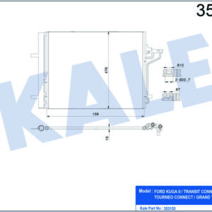 KLIMA RADYATORU KUGA II 14 1.5 16. TDCI FOCUS 2.0L ECOBOOST 15 YENI CONNECT 1.5-1.6 TDCI 14 - KALE