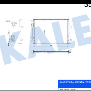 KONDENSER HYUNDAI ACCENT IV-VELOSTER-KIA RIO III - KALE