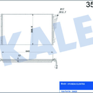 KONDENSER HYUNDAI ELENTRA - KALE