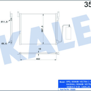 KONDENSER OPEL SIGNUM-VECTRA C GTS - KALE
