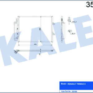 KONDENSER RENAULT TWINGO II - KALE