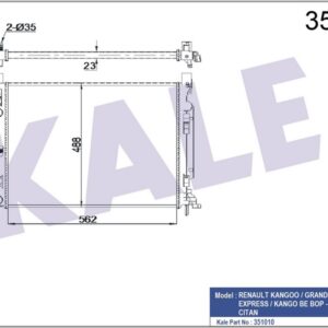 RADYATÖR KANGOO II 1.2TCE-1.5DCI-1.6 16V 08 / CITAN W415 12- - KALE