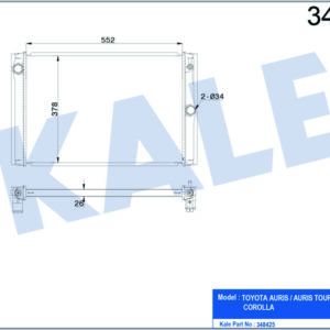 RADYATÖR BRAZİNG COROLLA D4D 07 545x370x26 - KALE