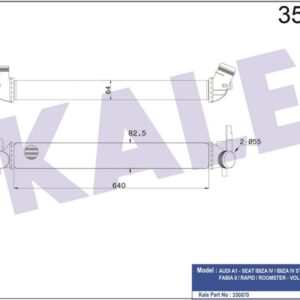 TURBO RADYATÖRÜ INTERCOOLER POLO 09 A1 11-15 IBIZA IV-FABIA II - KALE